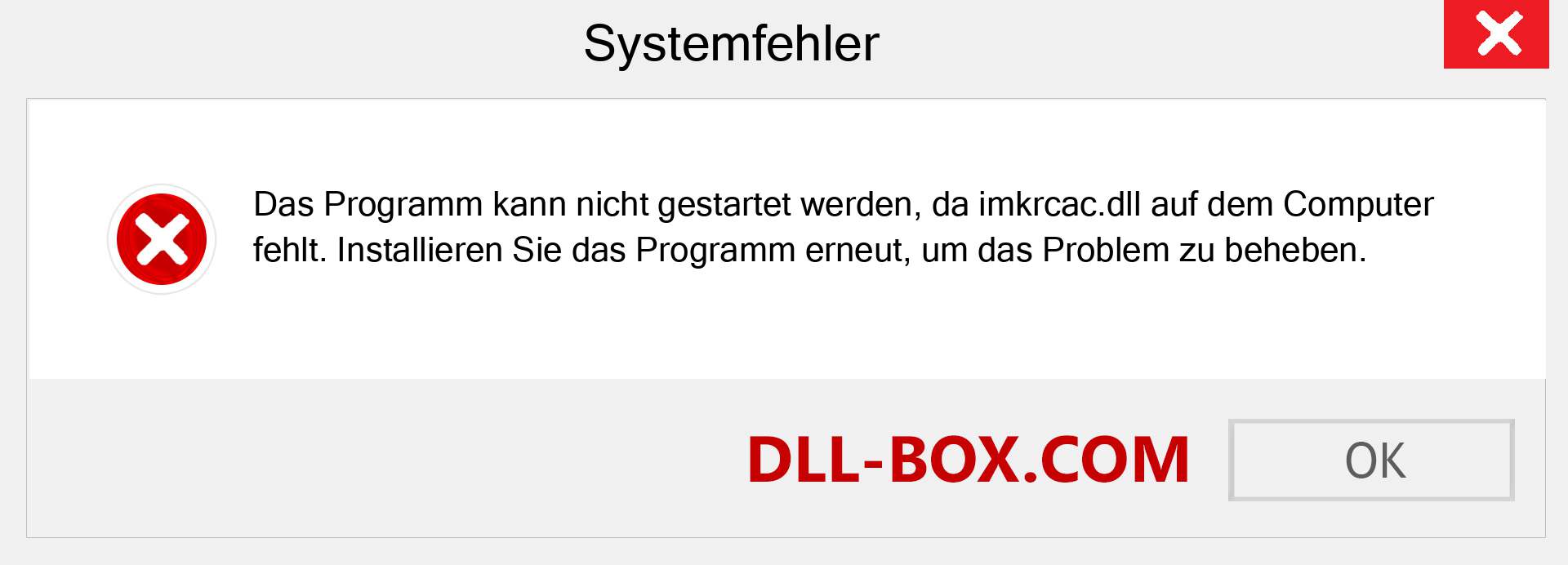 imkrcac.dll-Datei fehlt?. Download für Windows 7, 8, 10 - Fix imkrcac dll Missing Error unter Windows, Fotos, Bildern