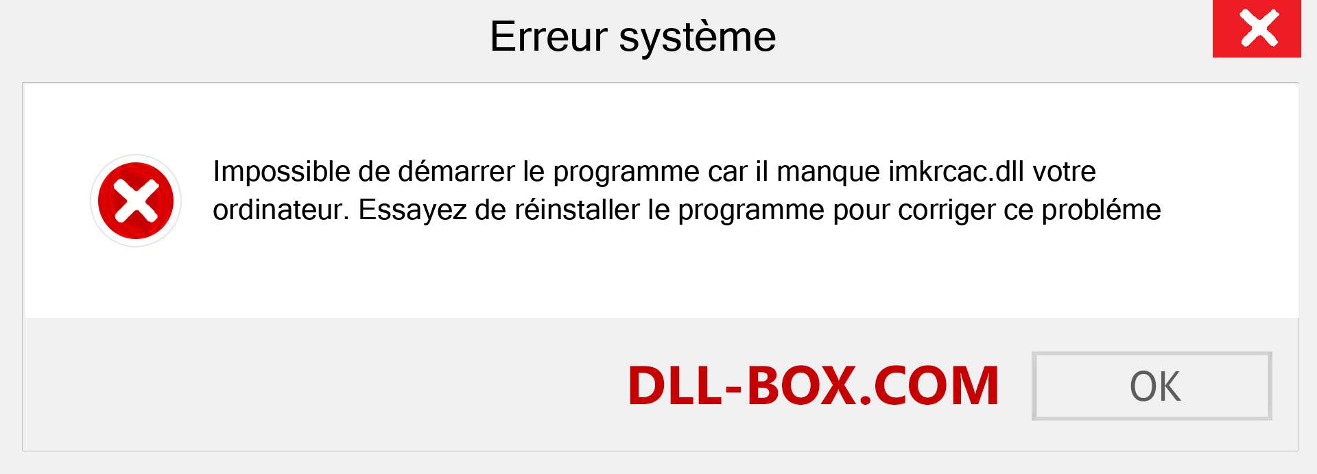 Le fichier imkrcac.dll est manquant ?. Télécharger pour Windows 7, 8, 10 - Correction de l'erreur manquante imkrcac dll sur Windows, photos, images